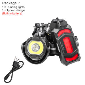 ASAFEE PB-09 Chest-Mounted Running Light Dual Front & Rear LED Lamp Type-C Rechargeable Adjustable Angle Safety Warning