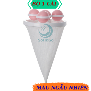 Túi lọc rác máy giặt hình phễu kèm quả bóng -Lưới lọc rác – lông – sợi vải máy giặt -Dụng cụ lọc cặn bẩn quần áo khi giặt