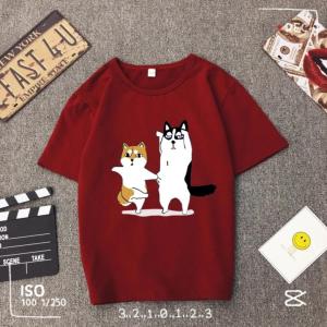 LH เสื้อยืดสกรีนลายแมวน้อยน่ารัก ผ้านิ่มใส่สบายใส่แล้วปังไม่พังแน่นอน