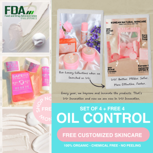 Saferx Skincare 4Pcs Set - Salicylic Acid Acne Treatment | Anti-Acne Oil Control Whitening & Moisturizing Skincare