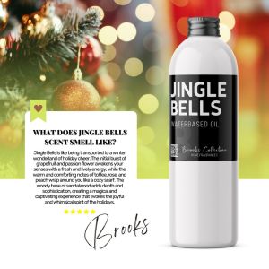 Brooks Collection JINGLE BELLS Christmas Water-Based Oil Diffuser Humidifier - Fresh Bamboo Aroma