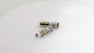 Motorcycle Led Headlight Universal Dual Color LED Fog Light T19 H4 Waterproof Mini Driving Spot Lights