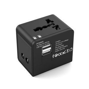 Universal Travel Adaptor 3.6A Fast charging Colokan adapter Dual USB Dual Usb International US / EU / AU / UK