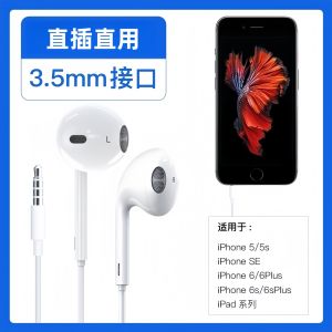 Genuine Original Compatible Wired Earphones iphone16/15/14/13/12promax8 Flat Head typec