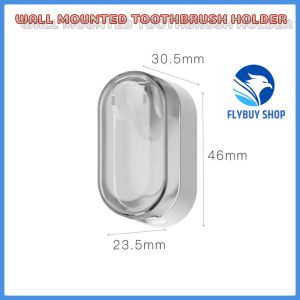 FLYBUY SHOP Elegant Self-Closing Wall-Mounted Toothbrush Holder with Dust-Proof Locking Mechanism