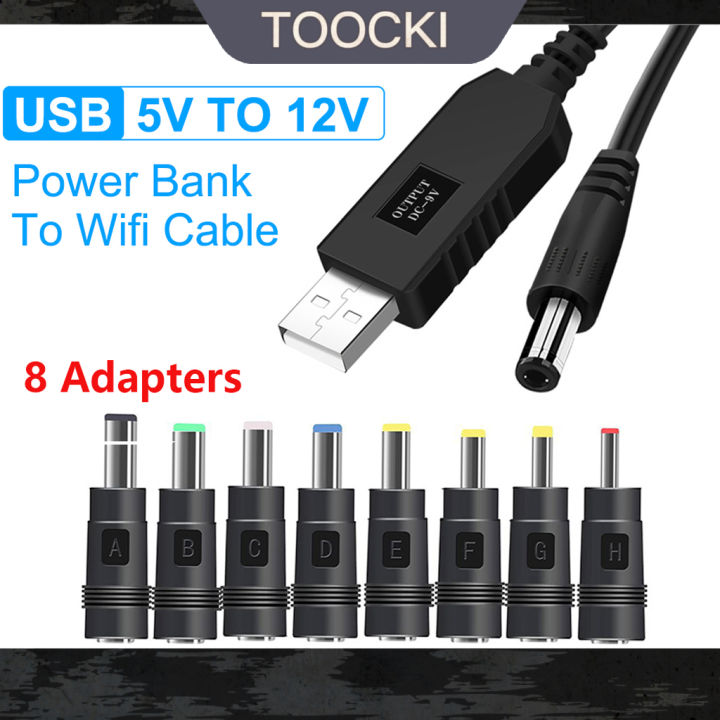 Olaf USB để DC cáp điện 5V đến 12V Bộ chuyển đổi tăng áp 8 Adapter USB ...