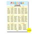10 PCS. PAGBASA EDUCATIONAL CHARTS LAMINATED A4 SIZE TAGALOG READING POSTERS. 