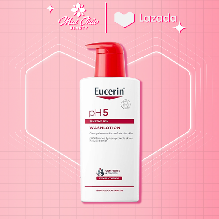 Sữa Tắm Và Rửa Mặt Dành Cho Da Nhạy Cảm Eucerin pH5 Washlotion 400ml
