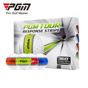 Tour du lịch Golf PGM phong cách mới 360 độ quỹ đạo của tầm nhìn bóng gôn hai lớp có độ đàn hồi cao với sọc phản ứng q030