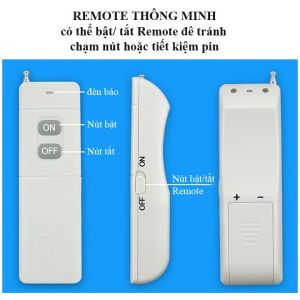 Remote RF tần số 315Mhz RF433Mhz tàm xa 3000m - Nút nguồn - 2 nút học lệnh độc lập