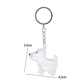 ขายดี🔥4/6ชิ้นจี้กระเป๋าคู่รักขนสุนัขแมวหลายรูปแบบพวงกุญแจโปร่งใสจี้สำหรับเก็บขนสัตว์เลี้ยงเหมาะเป็นของขวัญหรือของที่ระลึก