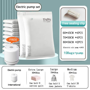 YINPIN Vacuum Bag Thicken Resealable Travel 真空压缩袋 Clothes Organization Vacuum Plastic Bag With Electric Pump