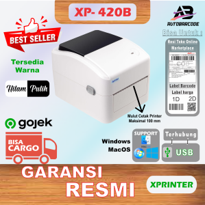 Printer Resi Perinter Xprinter 420 / XP420B / XP 420B / XP-420B / Sticker Setiker Stiker / Lebel Label Lebel / Barcode Barcot Barkot Barkod / 100mm 100 mm / USB BT Bluetooth Blutut Blutot / WIFI / Garansi Resmi 1 Tahun Print Murah Berkualitas 80mm 80 mm