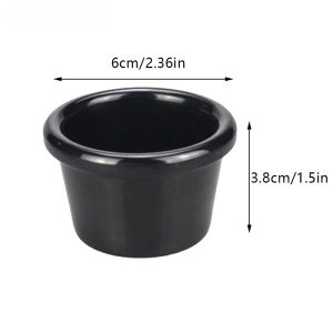 Sauce Bowl Gravy Boats Round Glossy Melamine 6cm 50ml Black Dipping Cup Hot