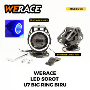 WERACE LAMPU LED SOROT U7 + RING BIRU HIGH QUALITY