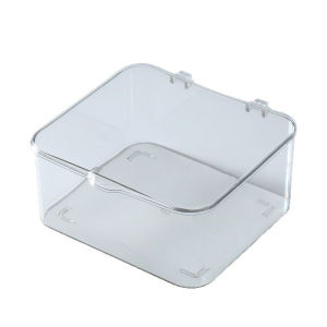 Acrylic Storage Box with Lid Clear Desk Organizer Box for Home Office School