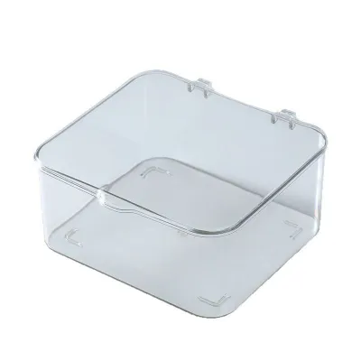 Acrylic Storage Box with Lid Clear Desk Organizer Box for Home Office School
