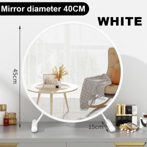IAKE Makeup Mirror Round Mirror LED Mirror Tabletop Mirror Beauty Mirror Adjustable Rotation Face Mirror Whitening Mirror 台式桌面化妆镜