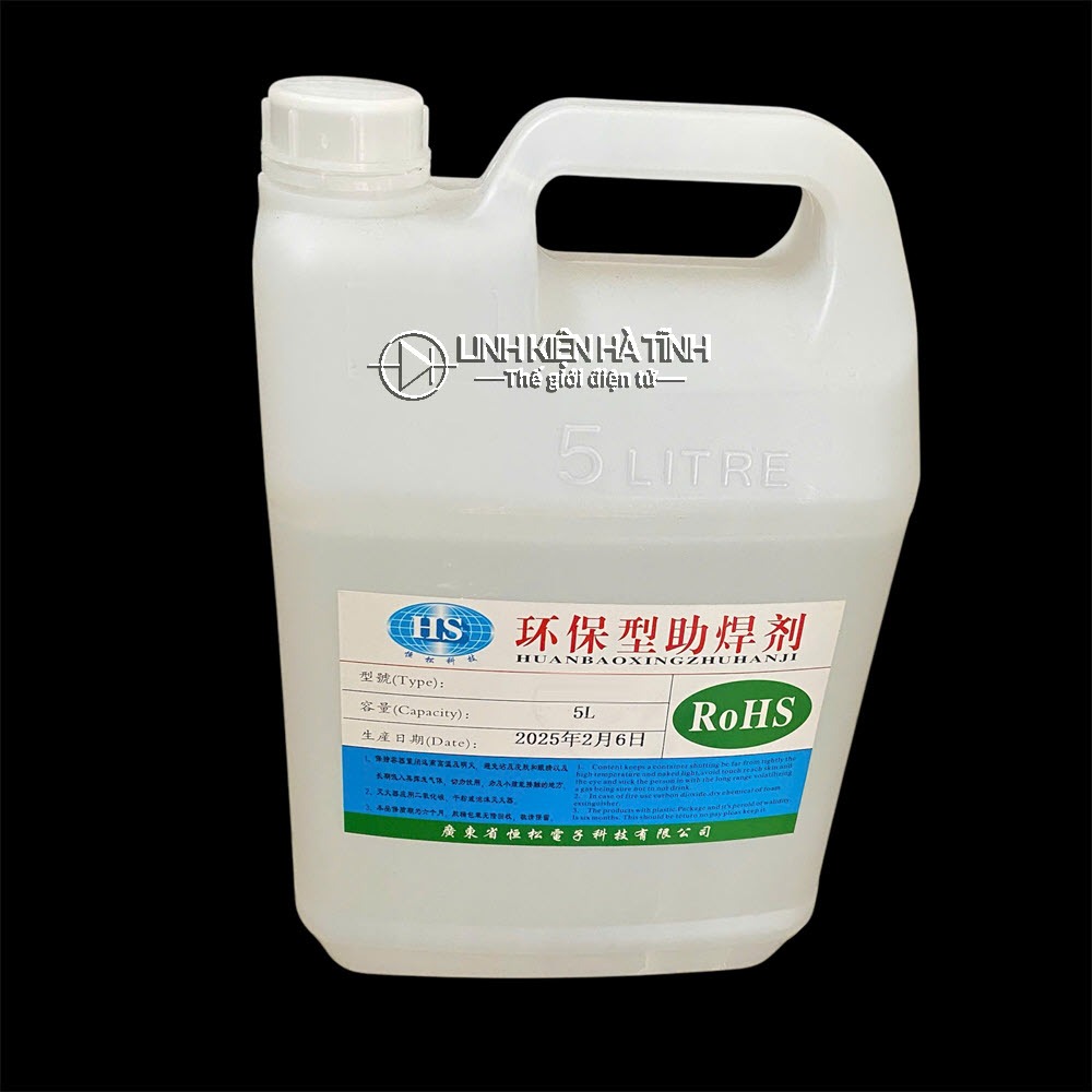 Can Dung dịch hàn bảng mạch flux can 5 lít dung dịch flux hàn PCB không chì và không halogen