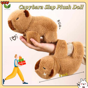8 inch Capybara Plush Doll - Adorable Snap Ring Design Soft Cuddly Toys for Boys Girls Age 2 3 4 5 6 7 8 Years Old Ideal Gift For Christmas Birthday