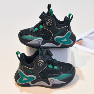 LUCKIDS kids shoes High top basketball shoes for kids boy Rotary shoelaces rubber shoes for kids 28-40