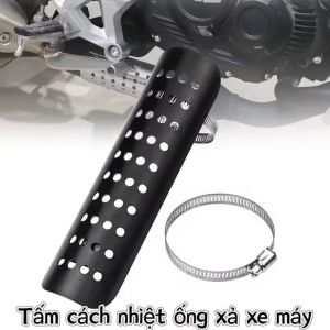 <GK>  Phụ kiện xe máy áp dụng Harley Cruise Xe máy ống xả nhiệt Cover chống cháy Cover 22.8*6.1CM