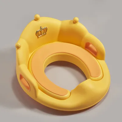 [SG Stock] Kids Padded Potty Training Toilet Seat with handle Children Toilet Training Seat Cute Bee design