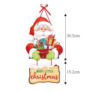 Christmas Door Hanger New Year Party Pendants Xmas Tree Hanging Oranments Santa Claus Snoweman Merry Christmas Decor