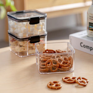 Airtight Food Storage Container Transparent Kitchen Plastic Food Storage Box Food Pantry Organization