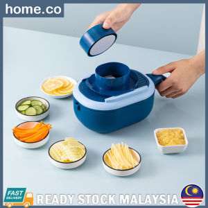 HOMECO 11 in 1 Multifunctional Food Cutter With Drain Basket Kitchen Vegetable Fruit Slicer Pemotong Sayur