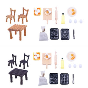 Bàn ghế bột Túi NƯỚNG TRỨNG giả vờ-chơi Kid Playset nhà bếp thực tế dollhouses nướng Playset Whisk