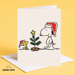 Snoopy & Woodstock Christmas Greeting Card | Merry Christmas | A6 Card + Free Envelope