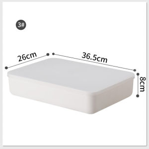 [OKLIFE.SG]Pure white storage box/storage box /Stackable Storage box With dustproof Lid/ cabinet organizer/