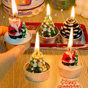 【Witte】เทียนซานตาคลอสสโนว์แมนคริสต์มาสสําหรับตกแต่งบ้านปาร์ตี้ เทียนหอมคริสต์มาส Christmas Candle