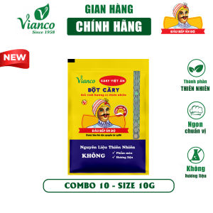 Combo 10 gói bột gia vị nấu Cà Ri 10g hiệu Ông Gìa Ấn Độ Vianco Gia Vị Việt Ấn