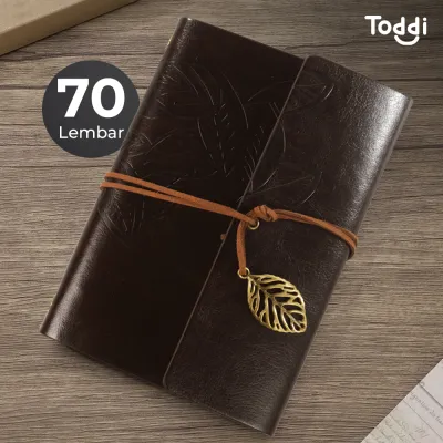 PROMO Buku Catatan Binder Bahan Kulit Desain Retro Penutup Tali Kertas A5 Rangka Universal