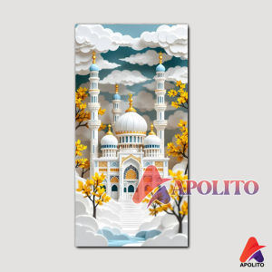 HIASAN DINDING ISLAMI KALIGRAFI ALLAH MUHAMMAD WALL DECOR 15X30 CM APOLITO PAJANGAN DINDING ISLAMI