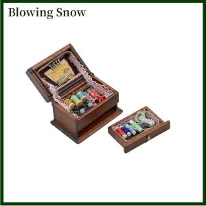 Blowing วินเทจเย็บเข็มเข็มชุดกล่อง1:12 dollhouse Miniature MINI Decor