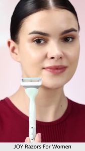 joy Razors for Women 1 Handle 4 Razor Blade Refills Lavender Lubrastrip to Help Avoid Skin Irritation