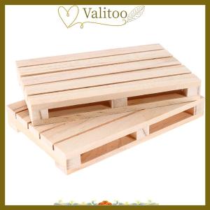 [Valitoo] Mini Wooden Pallet Beverage Coasters for Hot and Cold Drinks Wood Pallet