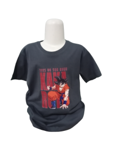 Kaos Anak Laki-Laki Serat Alami Motif Kartun Goku Motif Lengan Pendek Usia 2-12 Tahun