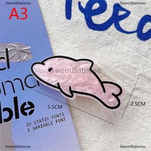 [COD] SweetBabiese Korean Style Creative Little Fish Bone Hairpin Barrettes Summer Cartoon Dolphin Clip Funny Hair Accessories For Women Headwear
