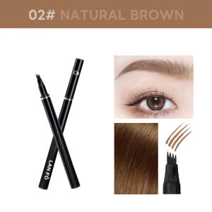 4 Forks Waterproof Eyebrow Pencil Lower Eyelash Eyeliner Eyebrow Tattoo Liquid Brow Pen Natural Wild Eyebrows