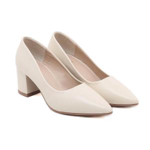 SIZE 35-42!! 2 inch smooth leather close pointed toe heels for women school shoes