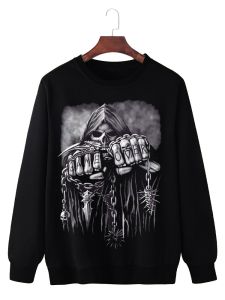SKULL GAME OVER | Sweater Pria dan Wanita | Distro | Diskon | Terbaru | Keren | Murah | Produk Lokal | CIAO.ID
