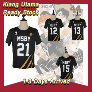 Ready stock in Malaysia party sports halloween anime cosplay haikyuu msby manga hitam black jackals hinata bokuto miya sakusa jersi jersey t-shirt costume shirt men women boy girl tee shirts lelaki shoyo casual tops short sleeve baju perempuan