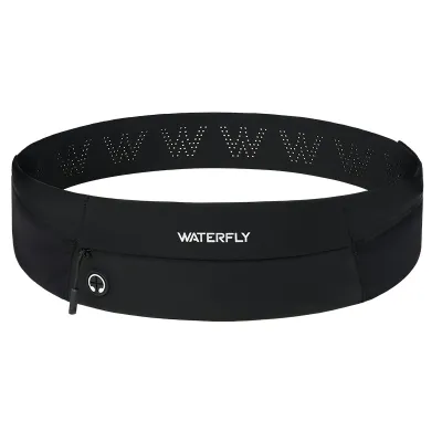WATERFLY Running Belt bag Fanny Pack Slim Waist Bag for Men Women Workout Fitness Phone Holder for Exercise Marathon Jogging
