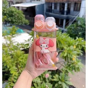 Botol Minum KUROMI Anak 2 Cara Dual 2 in 1 Karakter Melody Sanrio Cinamonroll BPA Free Sekolah / Botol MINUMkuromi