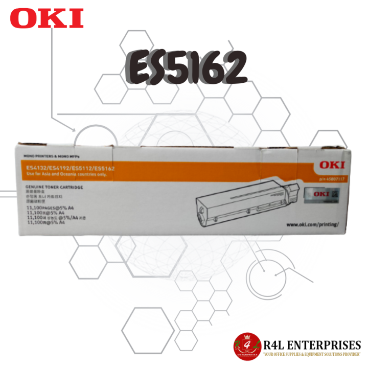 OKI ES5162 ES4132 ES4192 ES5112 GENUINE TONER CARTRIDGE 45807117 ...