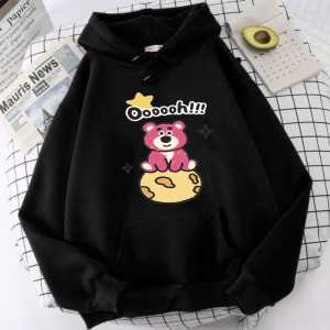 Hoodie Sweater Anak Perempuan Terkece Lotso Ooh Bahan Fleece Usia 5-15 Tahun